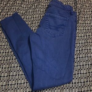 American Eagle blue jeggins